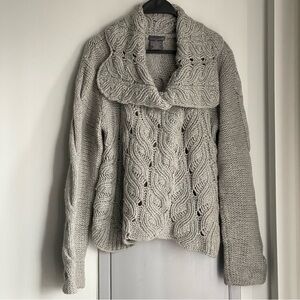 LINE Grey Cozy Cable Knit Cardigan